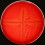 <p><strong>Fig. 57:4. </strong>Colonies of <i>Actinobacillus pleuropneumoniae</i>, strain CCUG 12837, grown on an plate with horse blood and <i>Staphylococcus aureus</i>, strain CCUG 4151, streaked in the form of a cross on a carpet of the target bacteria to establish the dependence of the V-factor ("satellitism"). The plate was incubated for 24 h at 37° C and photographed with lighting from below. Note the narrow zone of hemolysis around colonies that are visible under light from below. The "satellitism" is best viewed under light from above (see Fig. 57:3).</p>

<p> </p>