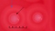 <p><b>Fig. 20:4.</b> Closeup of colonies of <i>Staphylococcus aureus</i> subsp. <i>aureus</i>, strain SLV 350, cultivated aerobically on bovine blood agar during 24 h at 37°C. Note the doubble hemolysis, which is visible with lighting from below. The black slanted arrow shows the inner clear (complete) hemolysis zone (caused by an α-hemolysin) and the blue horisontal arrow shows the outer broad and diffuse (partial) hemolysis zone (caused by a β-hemolysin). The total length of the scale bar is equivalent to 5 mm. Date: 2011-01-25.</p>

<p> </p>